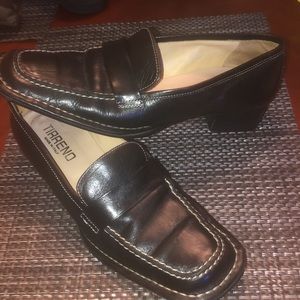 Prwnd Tirreno made in Italy loafers black genuine leather white stitches sz41-10